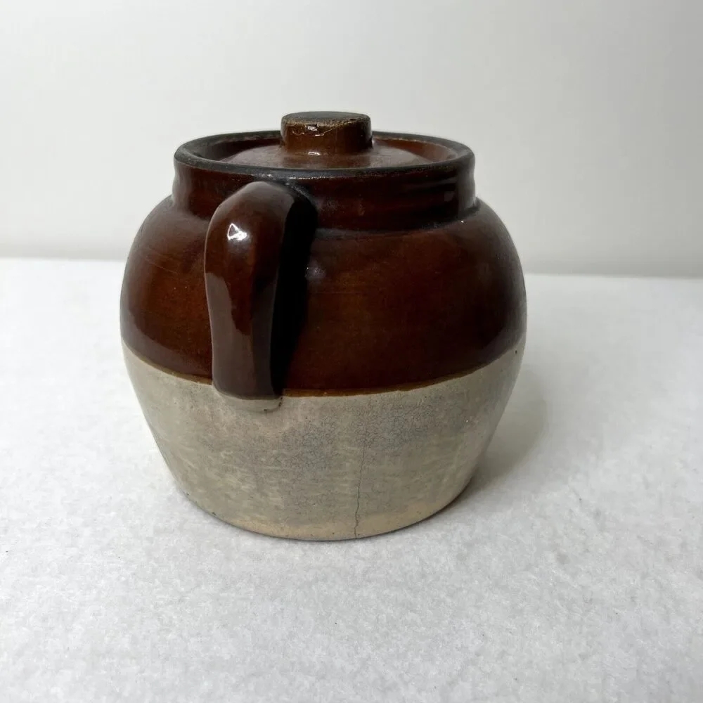 Antique 1920s Robbins Ransbottom Stoneware Bean Pot Crock